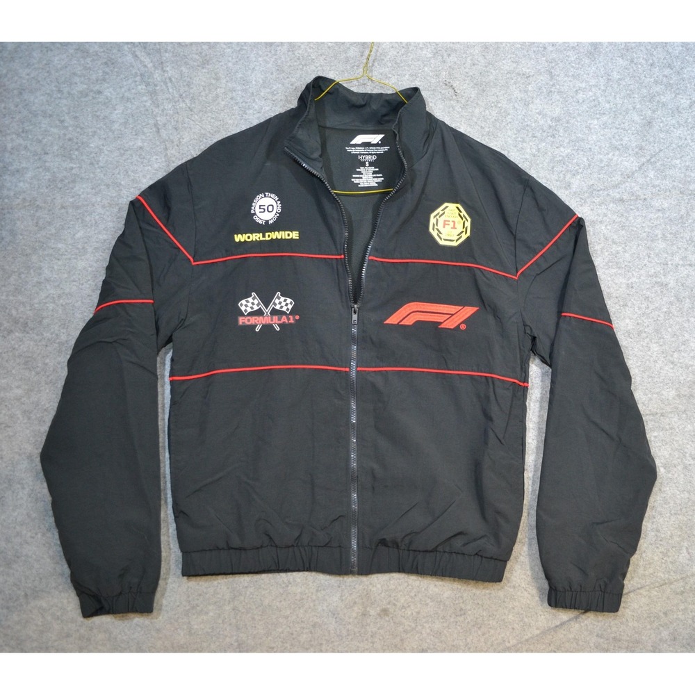 Formula 1 Jacket Mens Small Black Racing F1 Hybrid Apparel Motorsport Worldwide